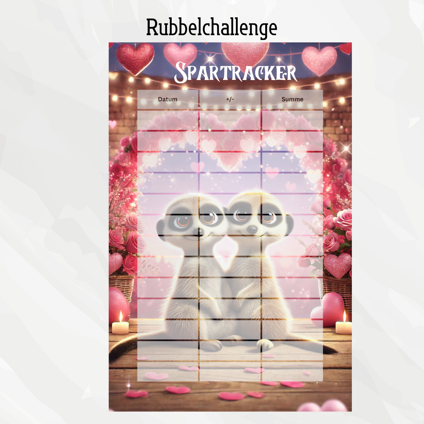 Sparchallenge Erdmännchen "Valentine"