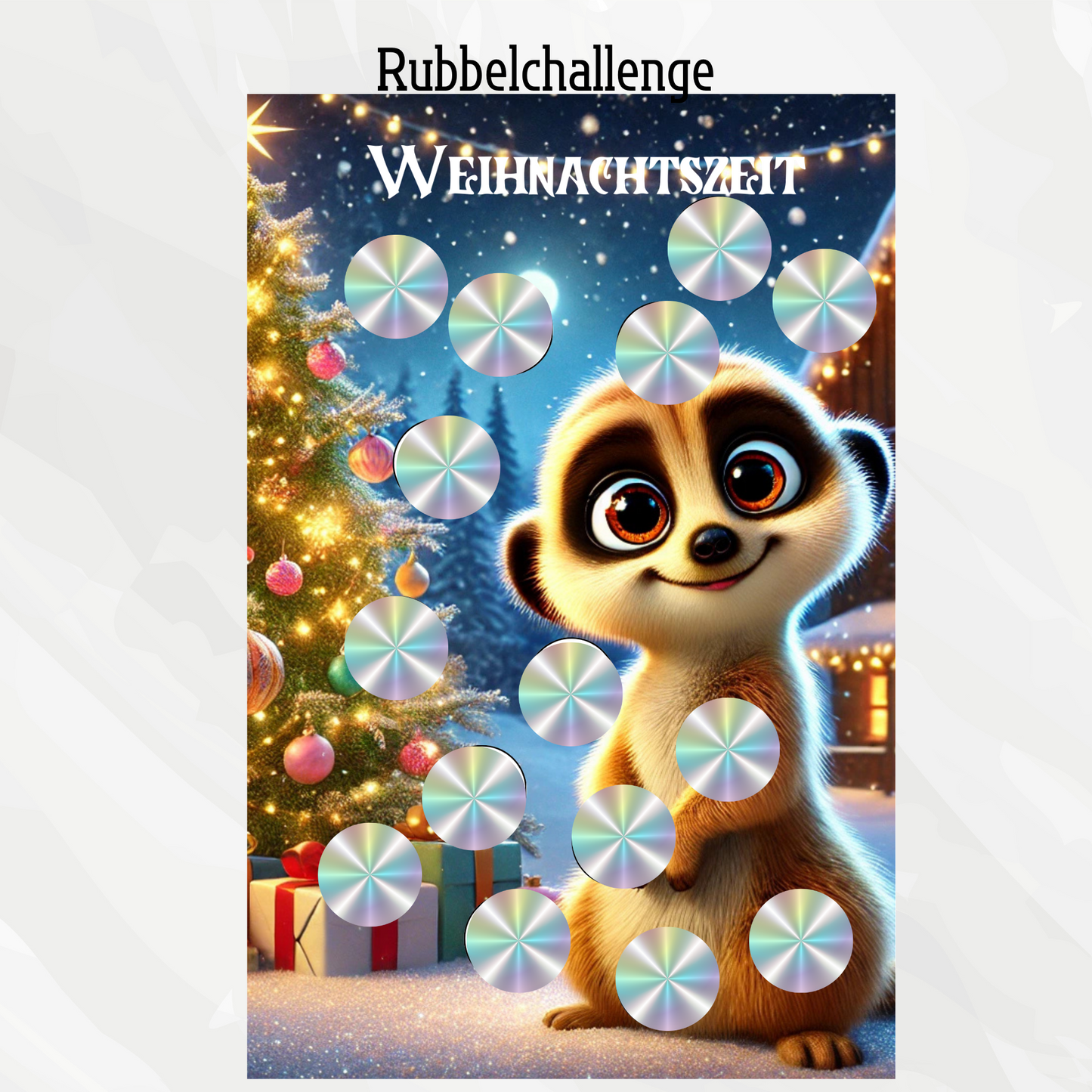 Sparchallenge Erdmännchen "Weihnachten"