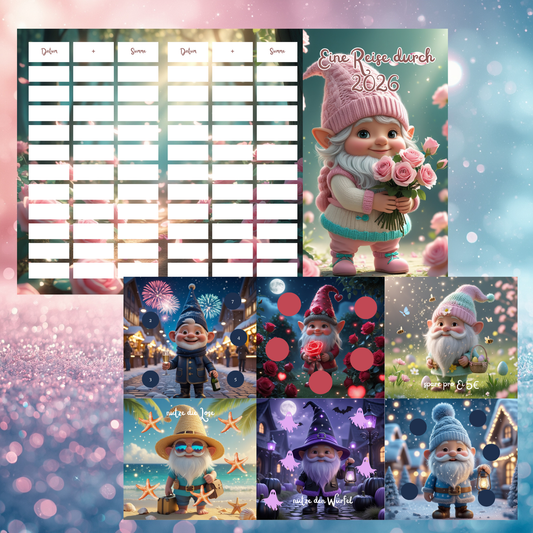 Klappkarte mit 6 Minichallenges"Eine Reise durch das Jahr 2026"