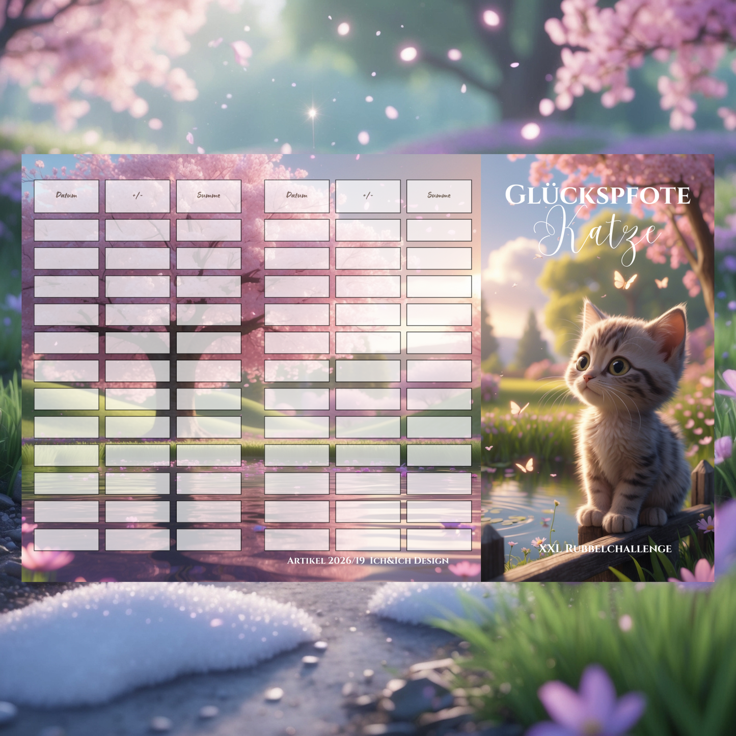 XXL Rubbelchallenge "Glückspfote Katze"