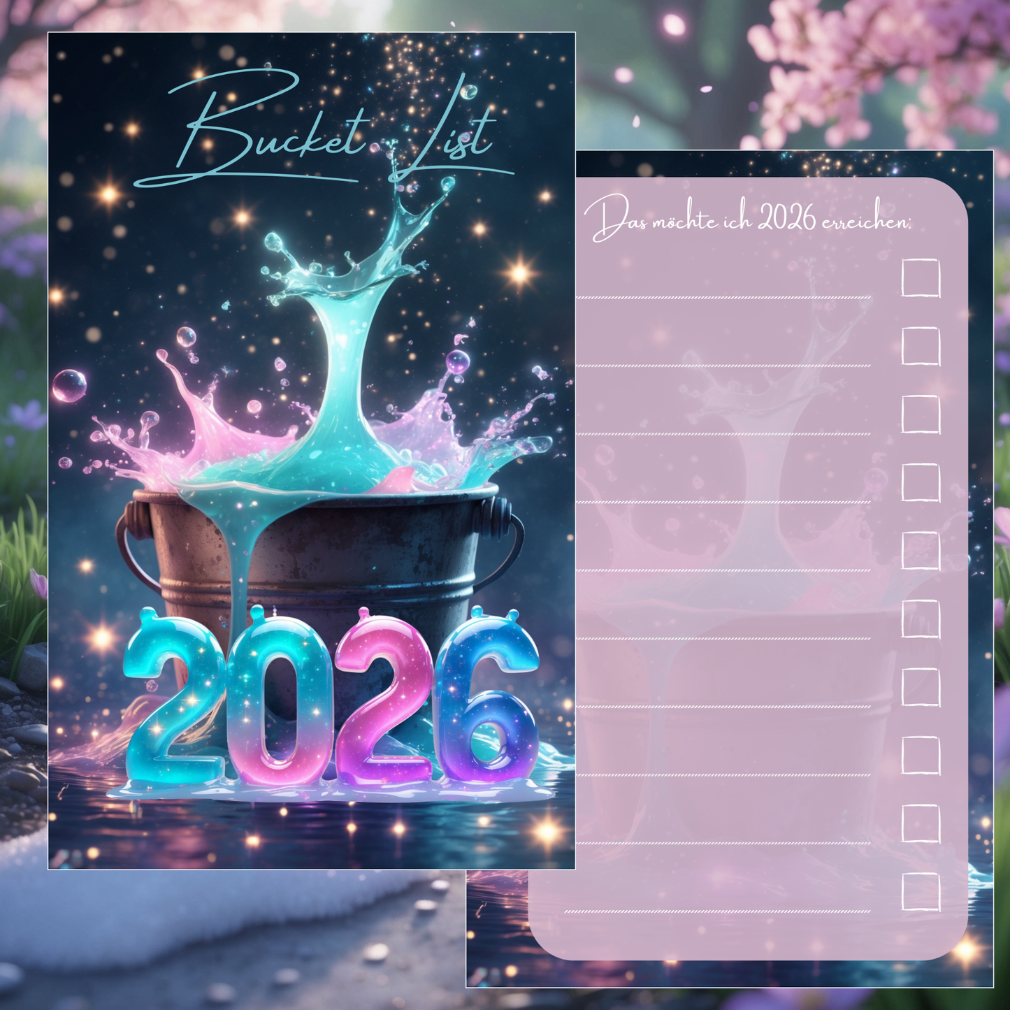 personalisierte Sparchallenge "Bucketlist"