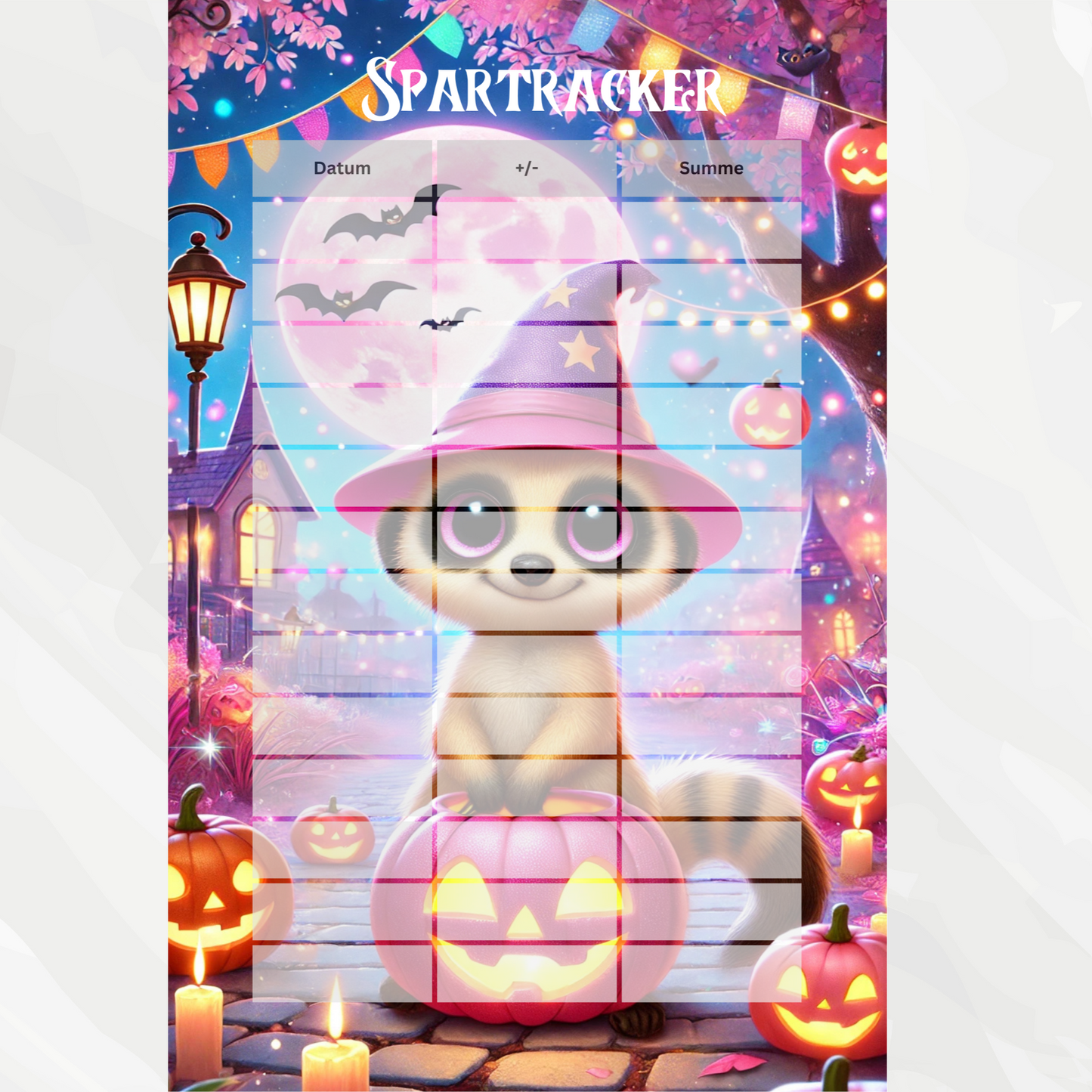 Sparchallenge Erdmännchen "Halloween"