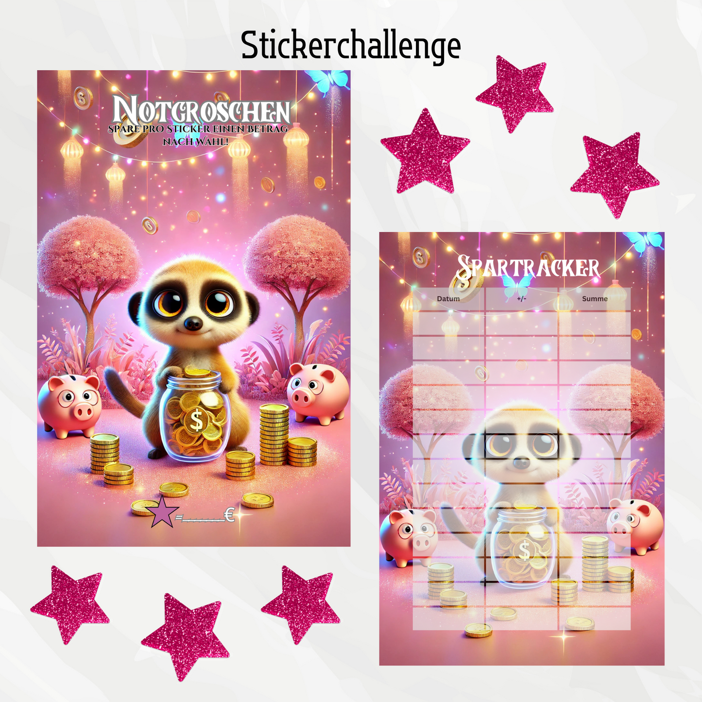 Sparchallenge Erdmännchen "Notgroschen"