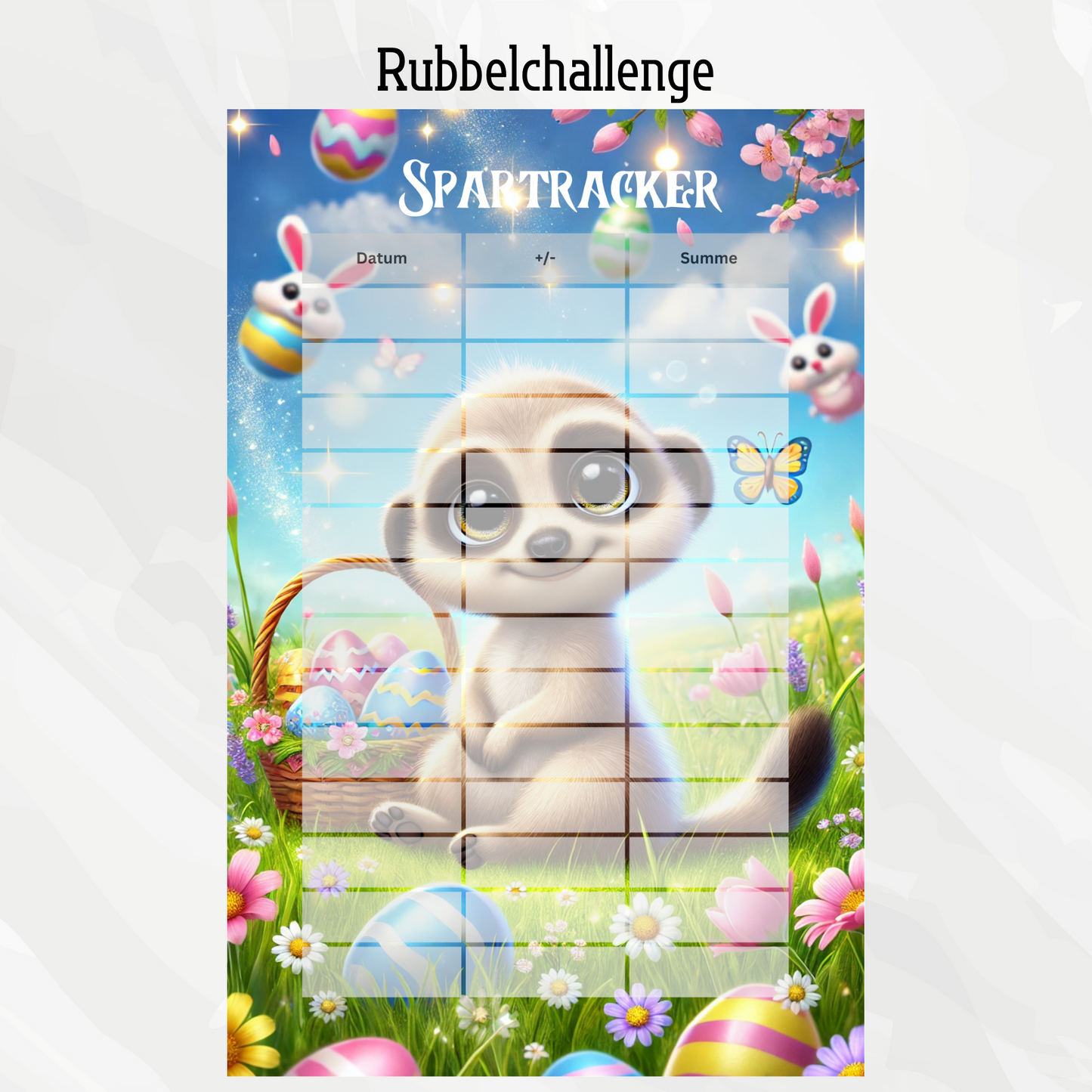 Sparchallenge Erdmännchen "Ostern"
