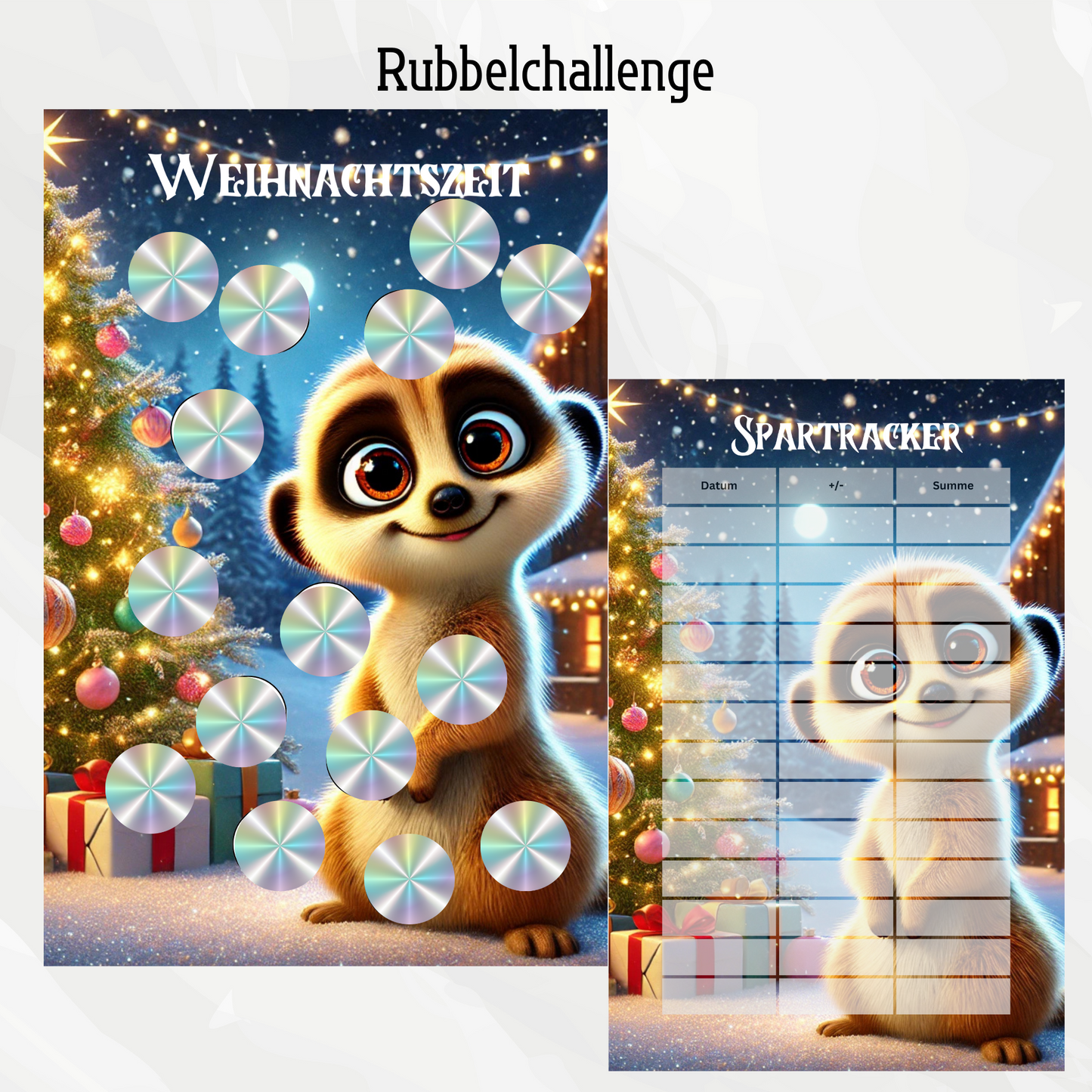 Sparchallenge Erdmännchen "Weihnachten"