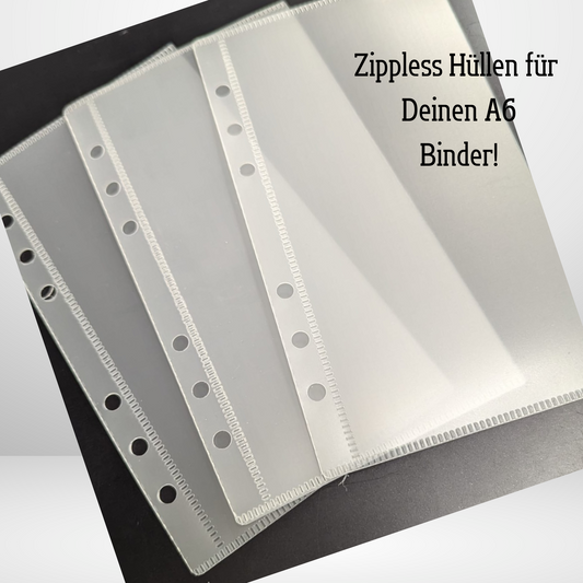 Zippless Umschläge für den A6 Binder