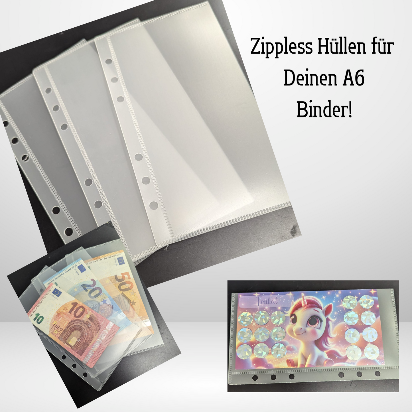 Zippless Umschläge für den A6 Binder